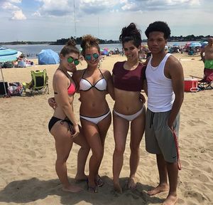 Sexy bikini-girlswith a friend