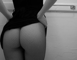 Fantastic ass in fishnets
