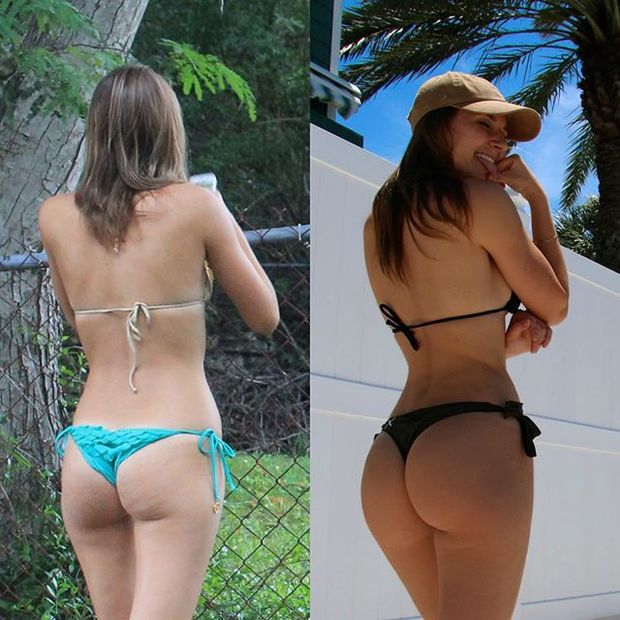 Amateur Beauty shows her bikinis