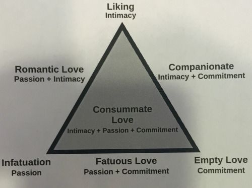 bitchywhitebrunette:

The Triangular Theory of Love
(Robert...