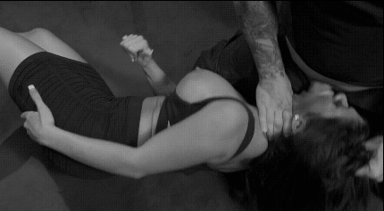 did I say you could get up, whore?