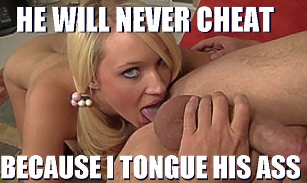 gorgeous babe tongues his asshole