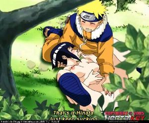 Hinata Blowing Naruto In The Forest | Naruto Hentai Image