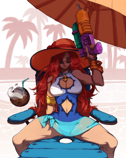 maiz-ken:
Miss fortune from league of legends havin a grand ole time at the pool! ^w^High-res, & several alt versions can be found on my patreon!  so if ya wanna see those or like my lewd works consider supporting my patreon too! 
The post m