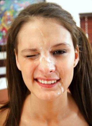 cum on her face
