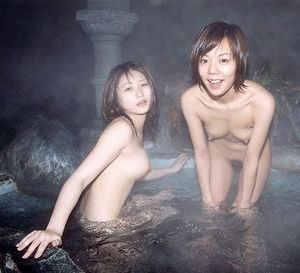 Two Petite Japanese Women At Onsen