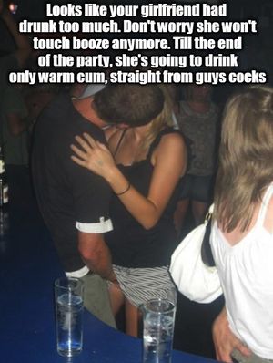 Booze mixed with some cum... ok with lot of cum