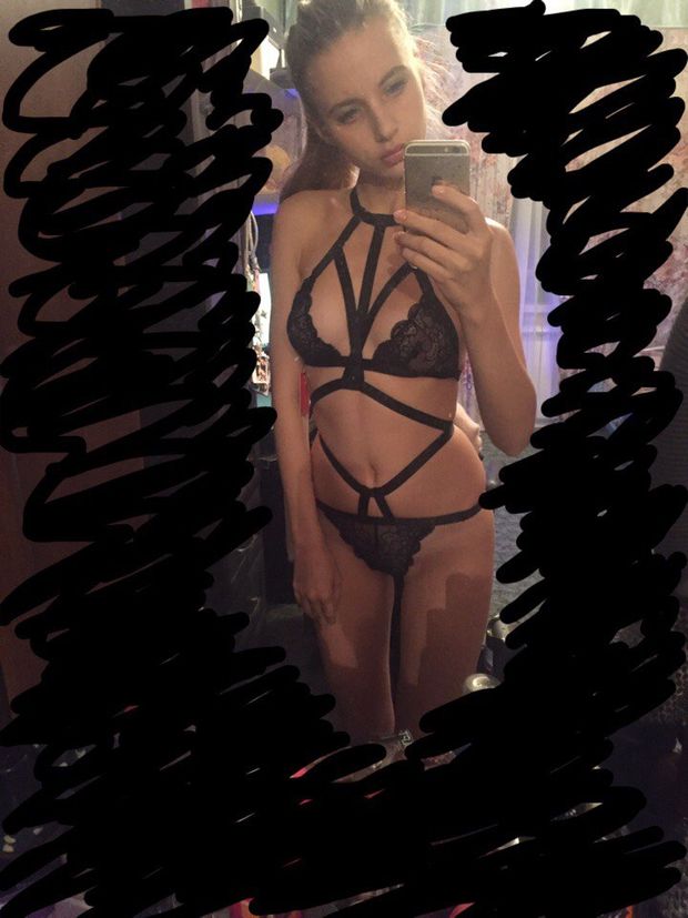 Teen Blonde in lingerie