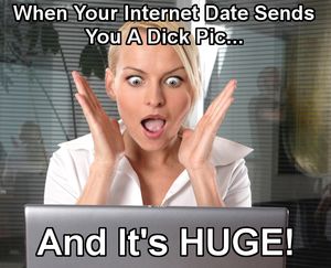 Her internet date shows off his massive horny cock