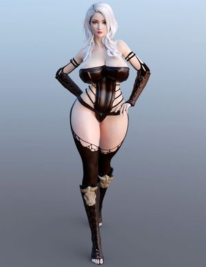 Hot blonde babe in latex by Archivistomega