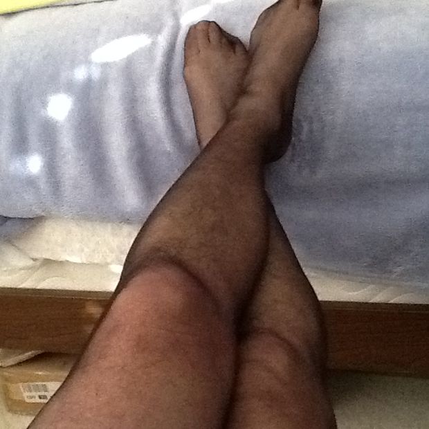 Lounging in my pantyhose