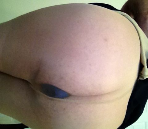 Holding my ass toy in