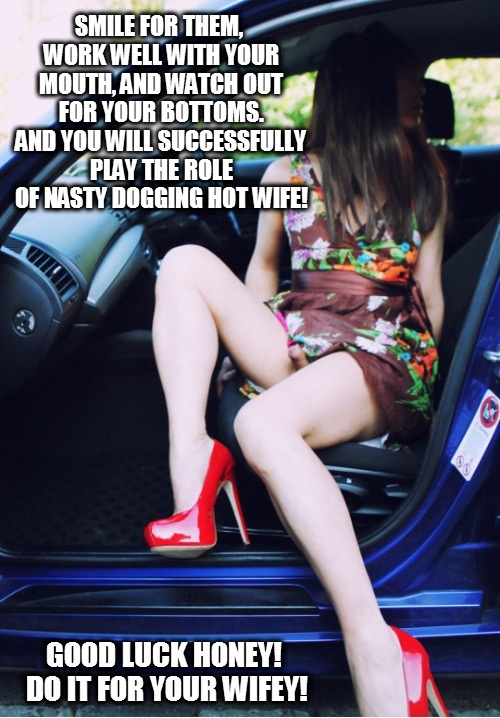 You wanna try some dogging! You are very very bad sissy!