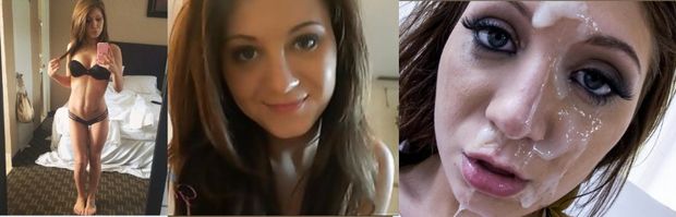 Gorgeous babe loves cum