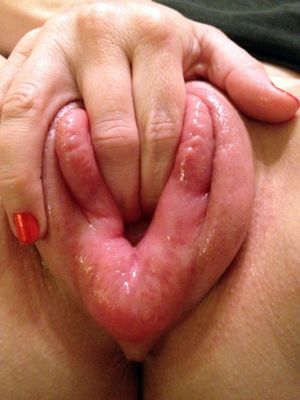 Fingers in pumped pussy
