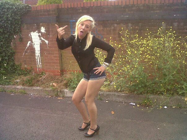 slutty blonde chav