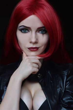 Redhead with Bit tits and awesome cosplay