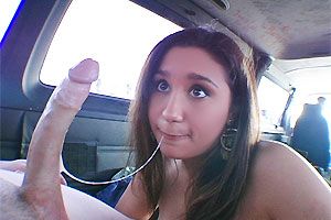 teen sucks huge cock