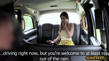 Damn beautiful blonde teen Stella Coxx gets hopped in the taxi going to find a work around the town. The taxi driver offer her a work.