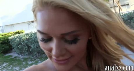 Hot amateur blonde chick butt plugged and anal screwed