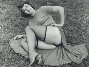 Flashing Her Stockings