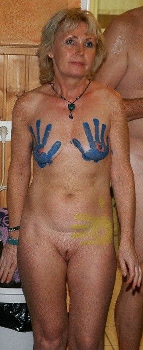 mature nudist bodypaint