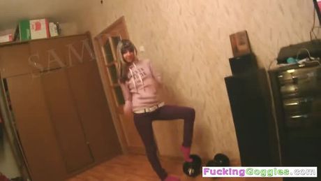 Cute European Teen Knows How To Please She Gets On Her Knees And Blows