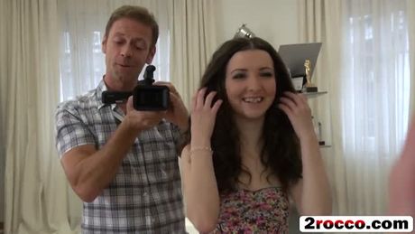 Brunette skinny teen blowjob riding long cock