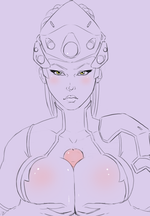 Widowmaker using her tits