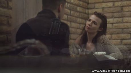 Casual Teen Sex - Nerdy cutie fucks with passion