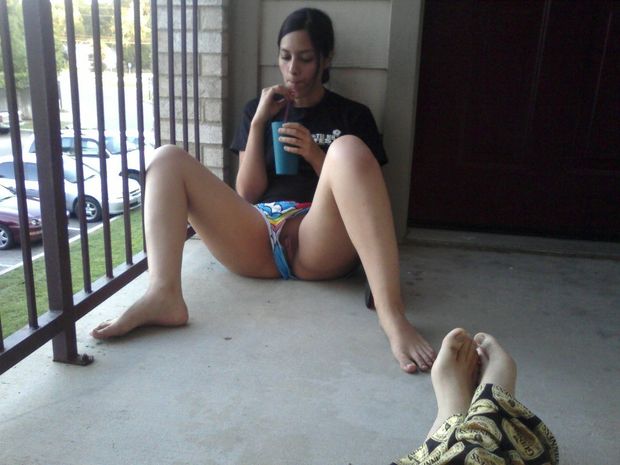 Friend Pussy Slip Sitting On The Floor