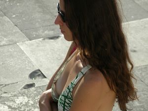 Small Tits Public Downblouse