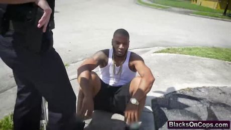 Two kinky police cops arrested BBC guy and used him for their lustful pussies