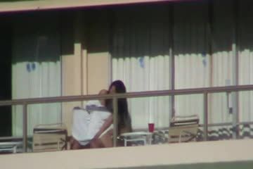 Voyeur balcony fuck