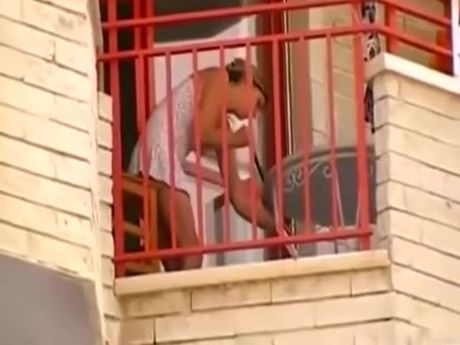 Balcony voyeur