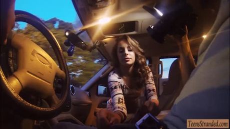 Skinny teen Kimmy Granger pussy slammed by stranger dude