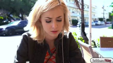 Sexy and naughty Haley Reed recieves cash and fucked outdoor