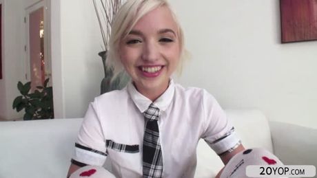 Adorable teen Eliza Jane wears her uniform for her second anal fucked. This petite babe Eliza flaunts her ass and plays her sensitive clit.