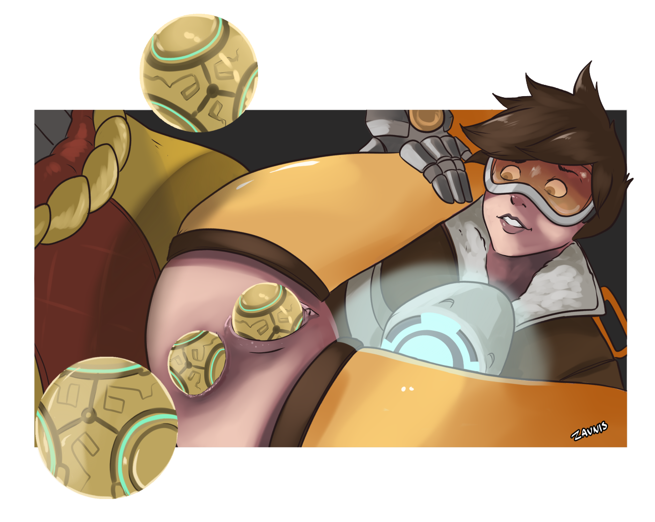 Tracer hiding Zenyatta`s balls
