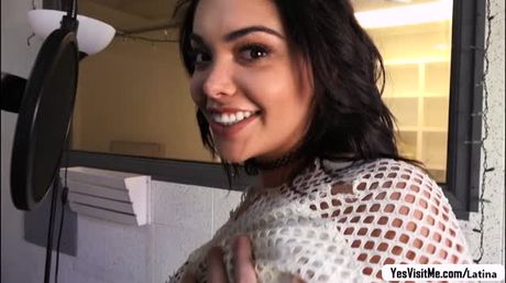 Bigass brunette Selena Santana is recording her first album, when her manager gets horny while looking at her seductive dance moves while si