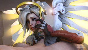 Mercy worships cock