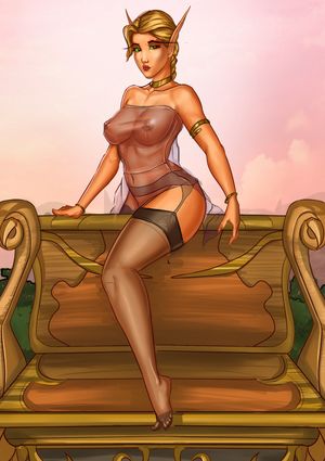 Blood Elf pin up by Freli