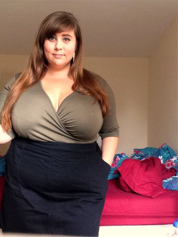 Huge titted BBW posing