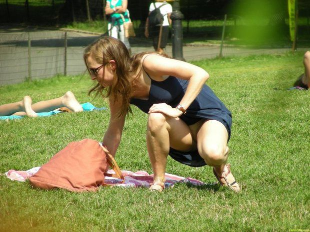 Up skirt in the park