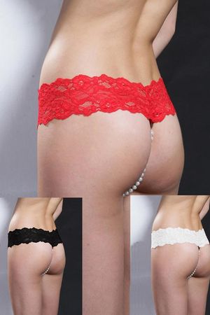 White Pearl Crotchless Panty 2