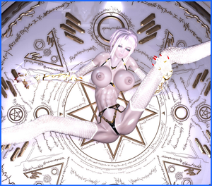 Sexy blonde 3d babe with epic tits