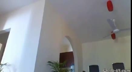 Ebony loves playing with her big tits