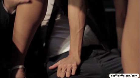 At a stylish strip club, Spanish brunette Alexa Tomas meets stud Nacho Vidal. They make out in public, getting naked as they go. The trim be