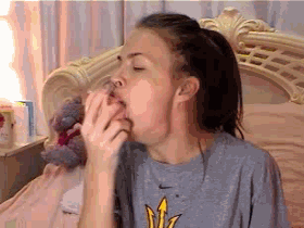 Teen trying to learn deepthroat
