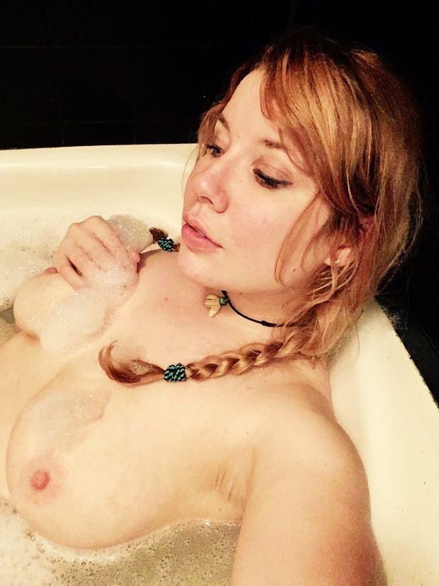 Redhead in bath